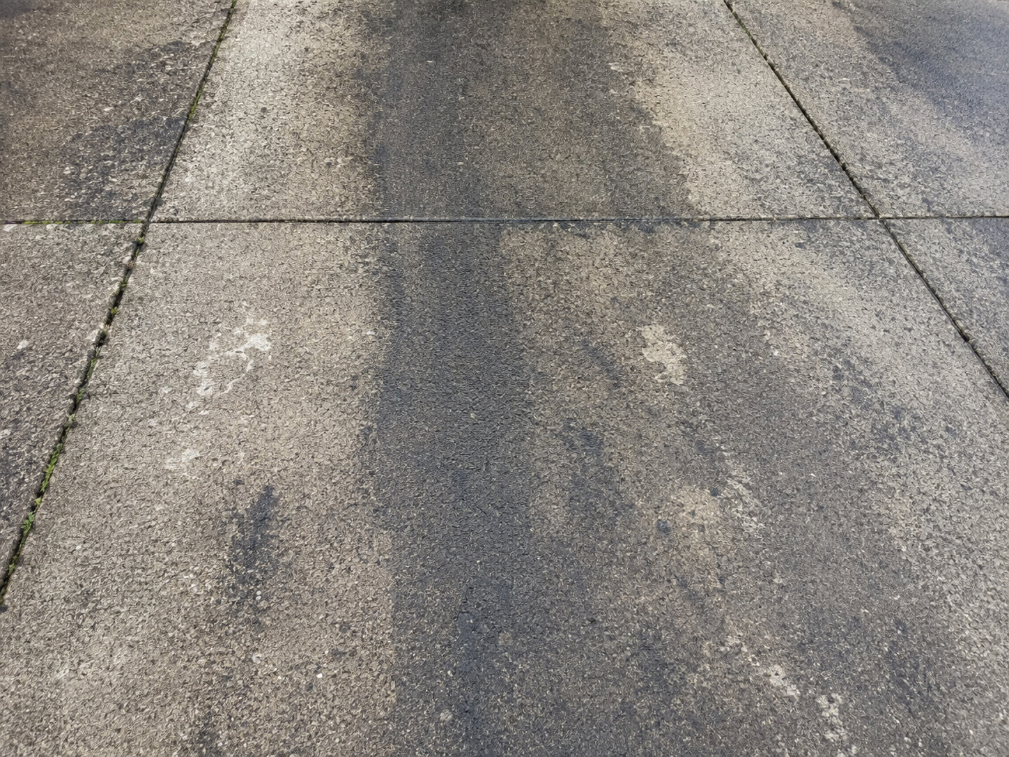 Before pressure washing dirty concrete surface